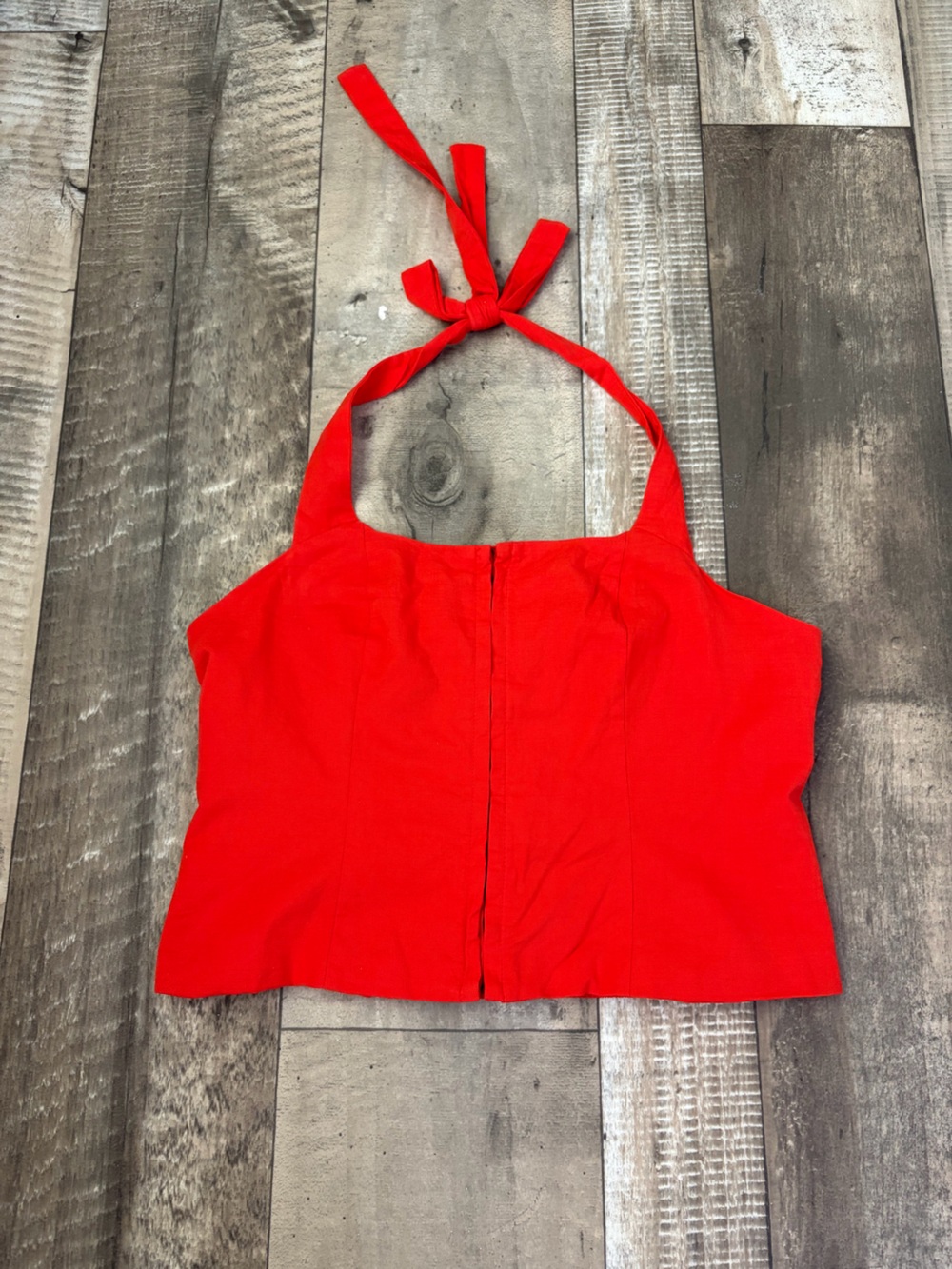 Women's Red Halter Crop Top